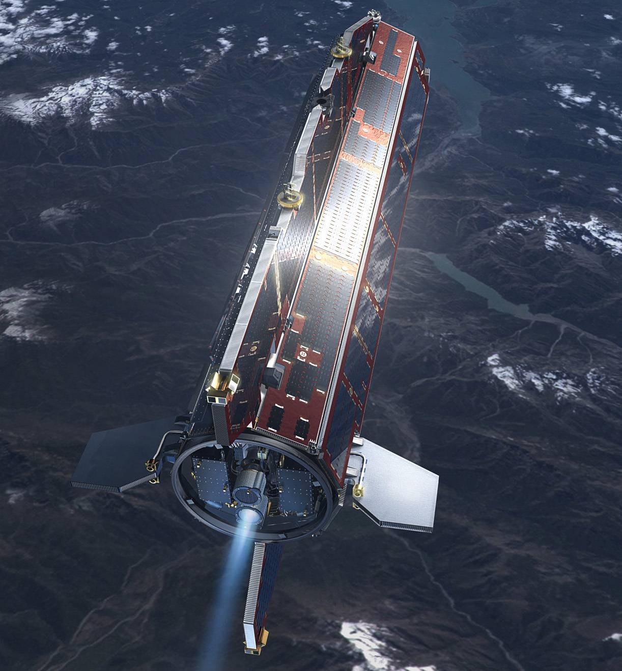 En la imagen, el satélite alrededor de la Tierra. / ESA
