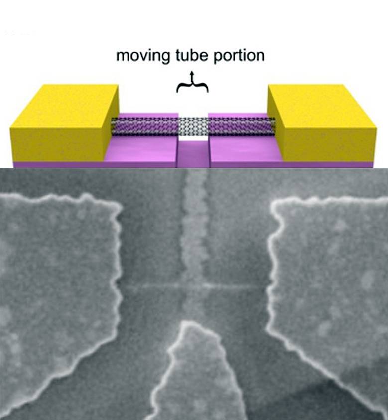 Esquema e imagen microscópica del sensor.