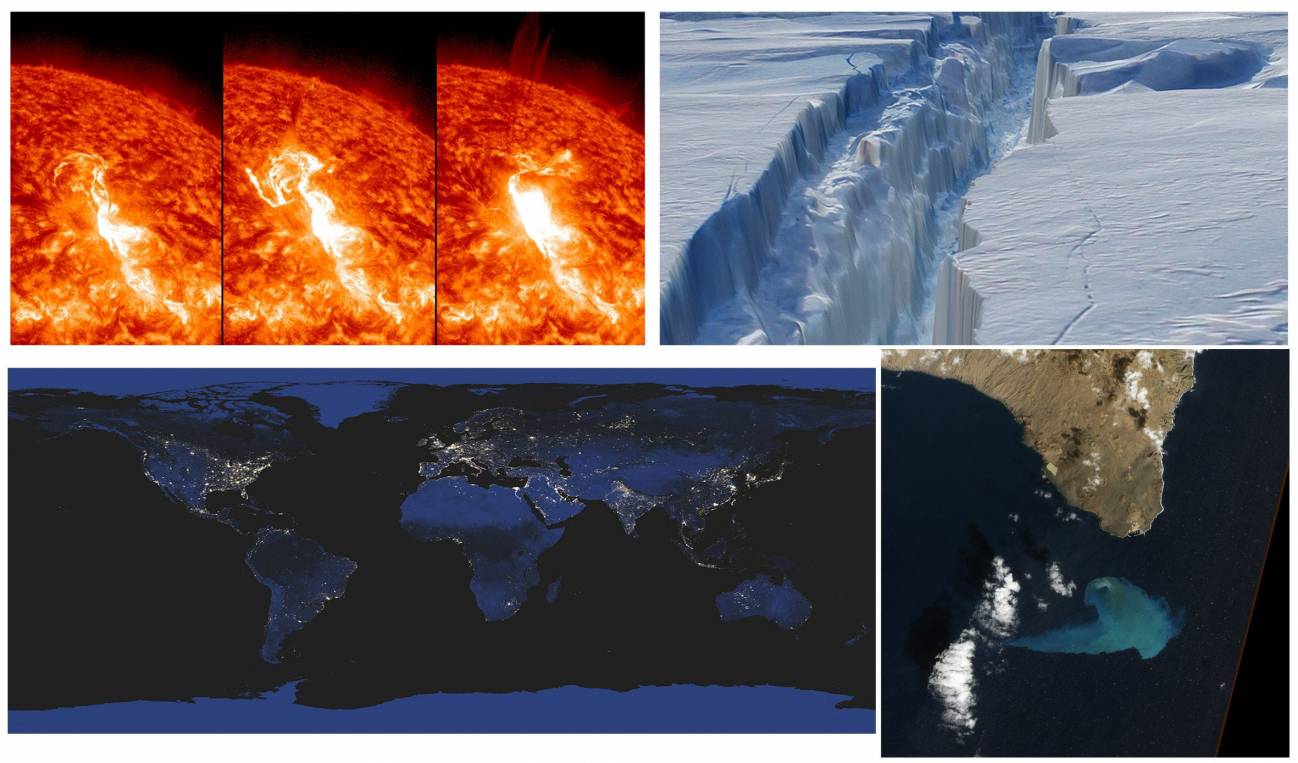  Combo de fotografías facilitadas por la NASA en las que se muestran las cuatro imágenes semifinalistas. / NASA