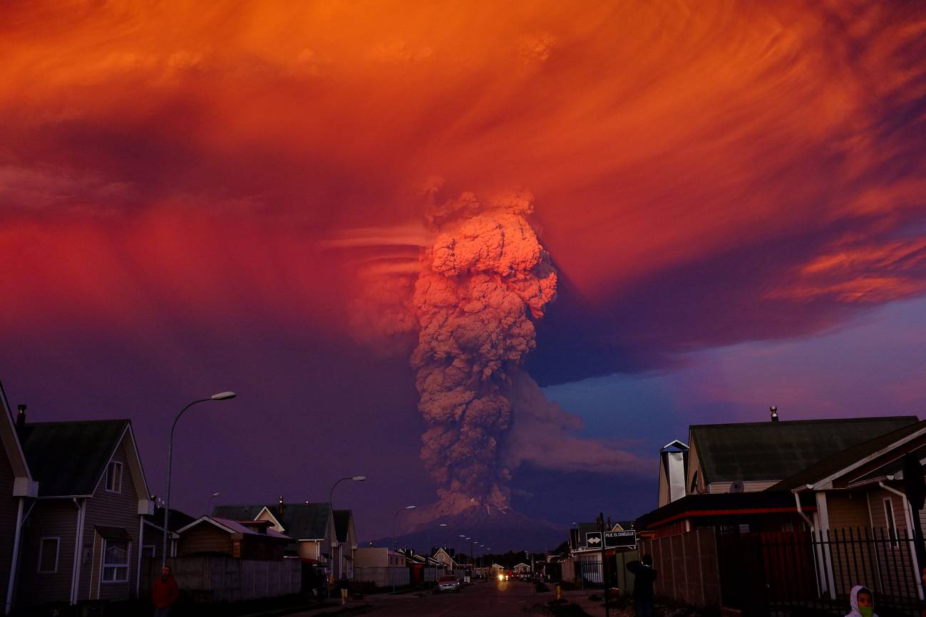 Erupción del volcán Cabulco de Chile