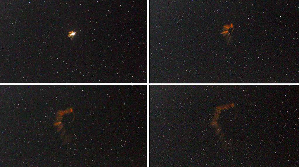 Explosión de un bólido de las Dracónidas 2011