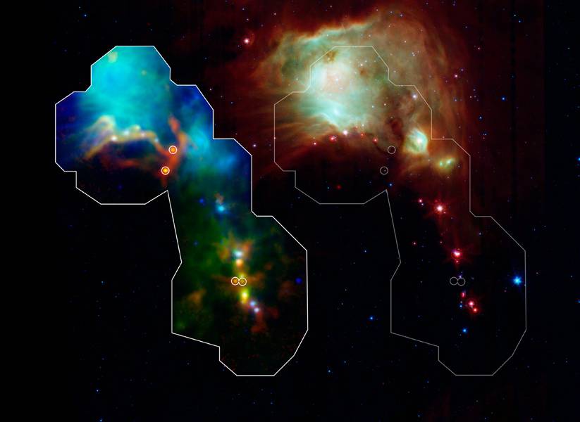Herschel descubre quince de las estrellas más jóvenes del universo