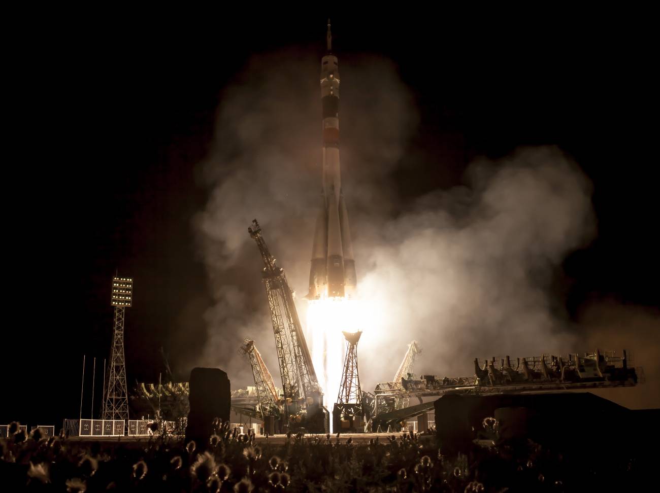 La nave Soyuz en el momento del despegue. / NASA