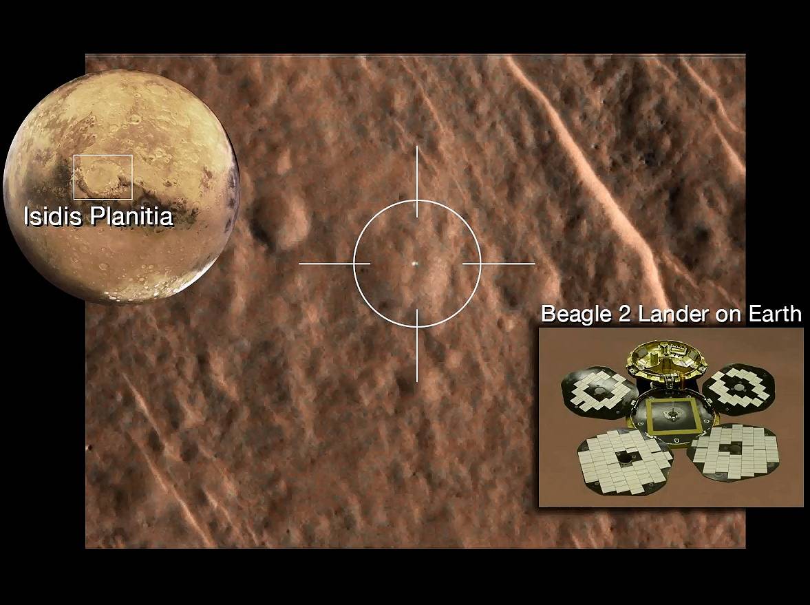 La sonda Beagle2 aparece en Marte tras más de una década perdida