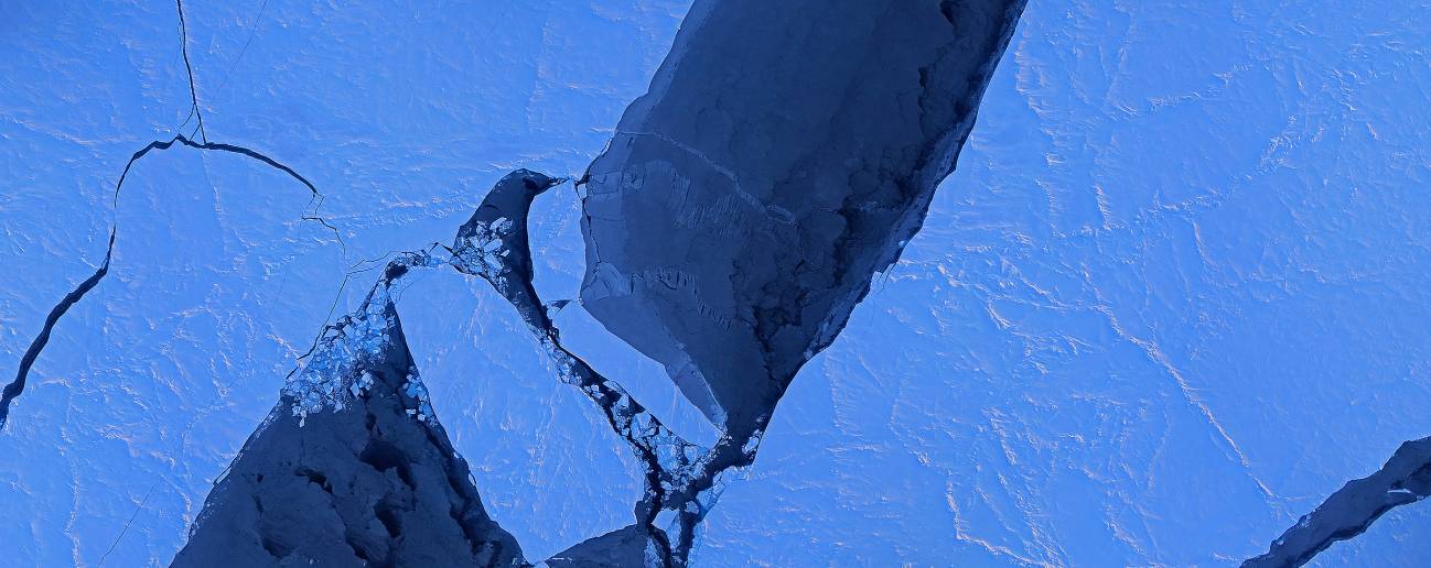 Un mosaico de imágenes del hielo marino en la cuenca canadiense, tomada por el Sistema de Cartografía Digital IceBridge el 28 de marzo de 2014. / Digital Mapping System NASA. 