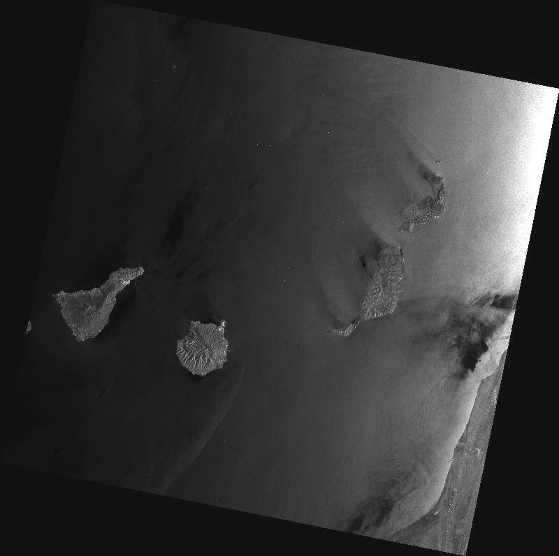 Imagen de las Canarias por satéltie