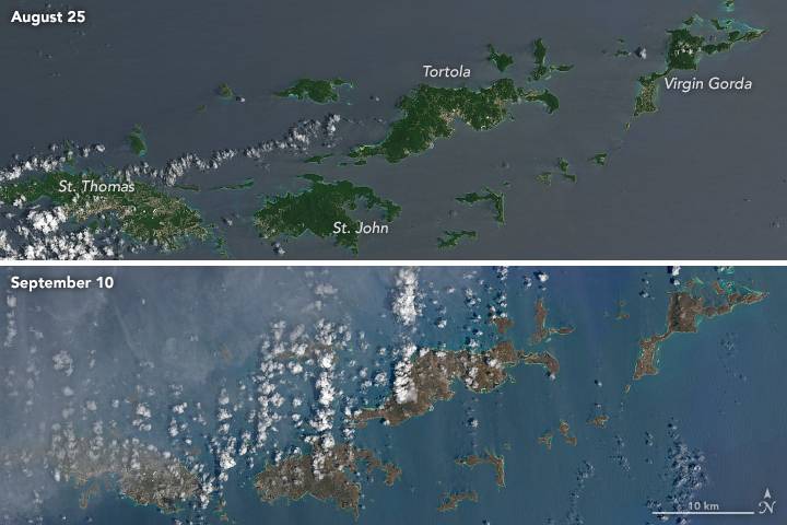 Las islas del Caribe ya no son verdes tras el huracán Irma