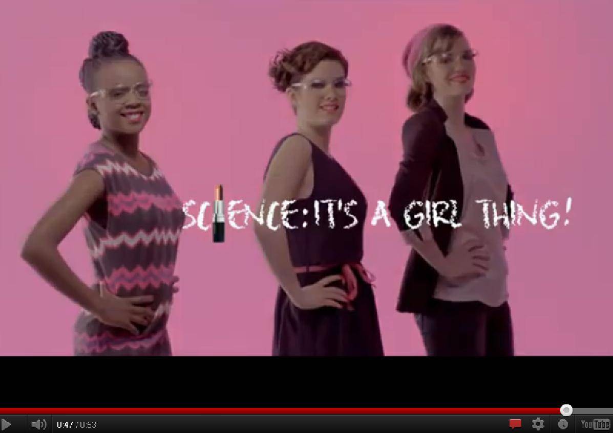 pantallazo de la campaña science it's a girl thing