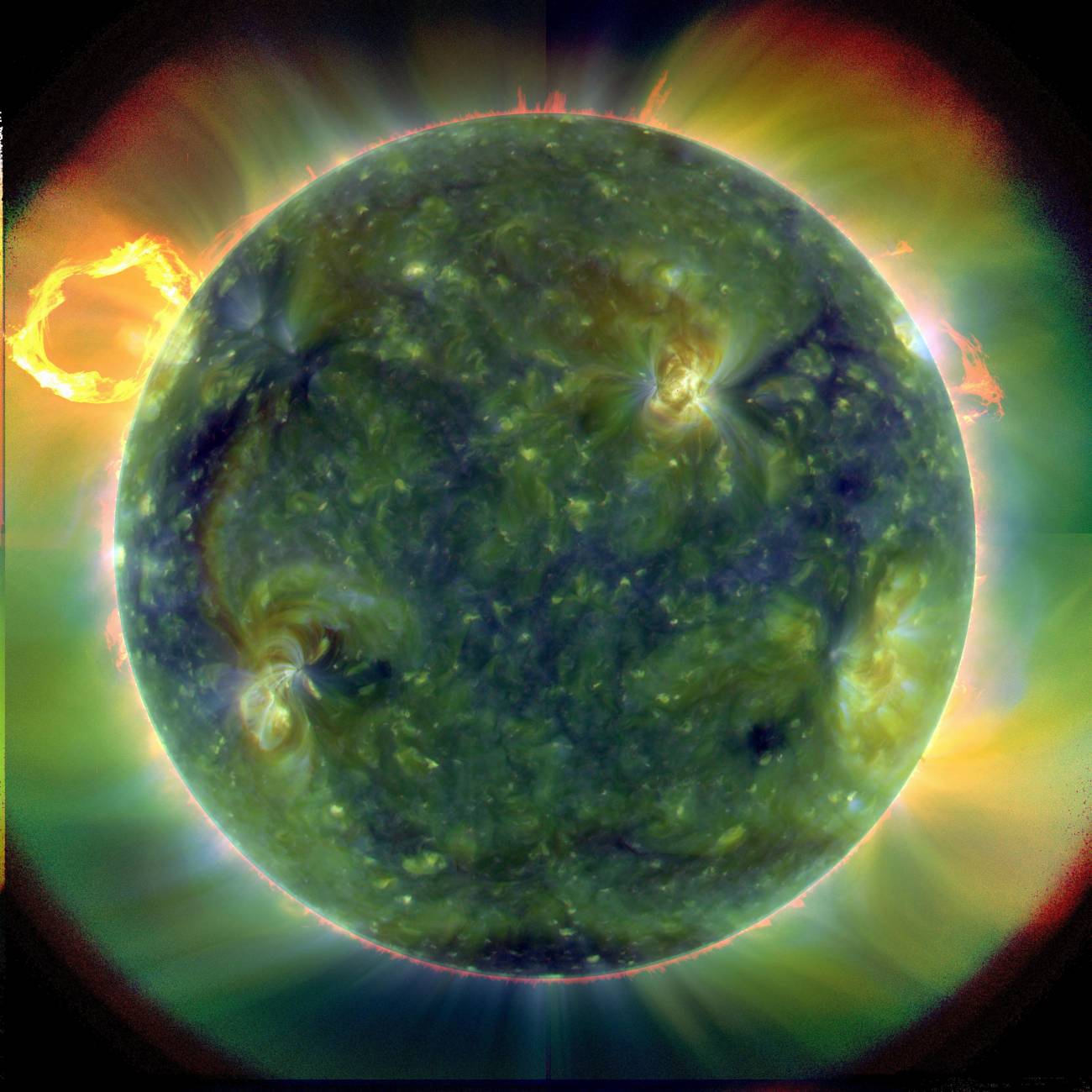 El Sol presenta un ciclo de once años a lo largo del que su actividad magnética. Imagen: NASA  