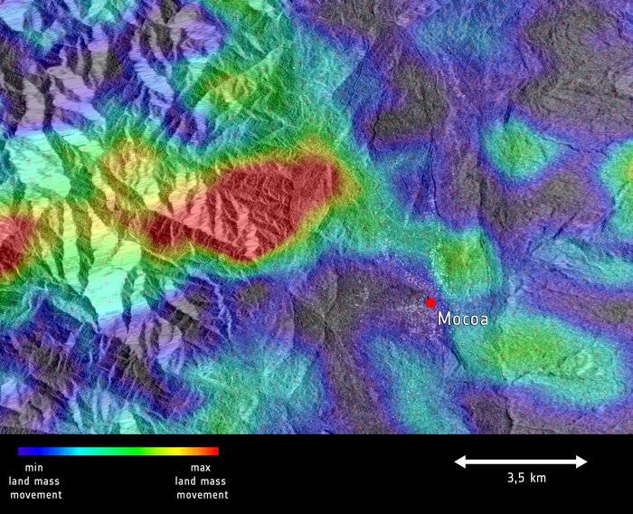 Los satélites Sentinel captan la avalancha de Mocoa