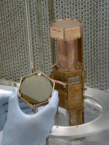 Detector de silicio de CDMS.