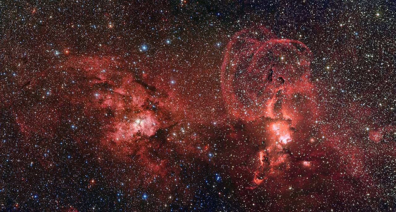  Mosaico de imágenes captadas por el Wide Field Imager (WFI). / ESO