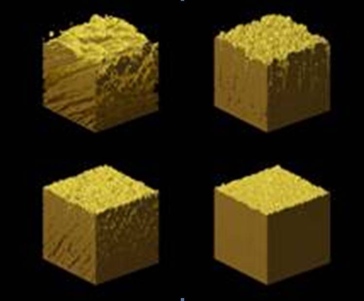 Imagen virtual de los nanoporos del oro. Imagen: CSIC 