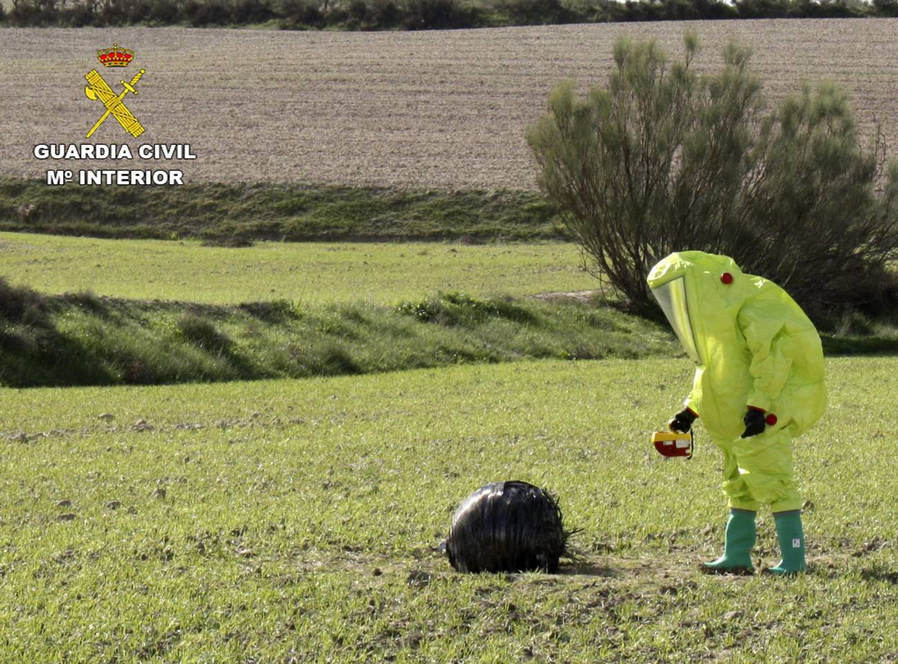 Un resto de basura espacial cae en un sembrado de Murcia