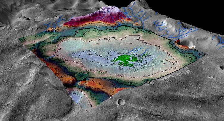 Un salar marciano, vestigio de uno de los últimos lagos del planeta rojo