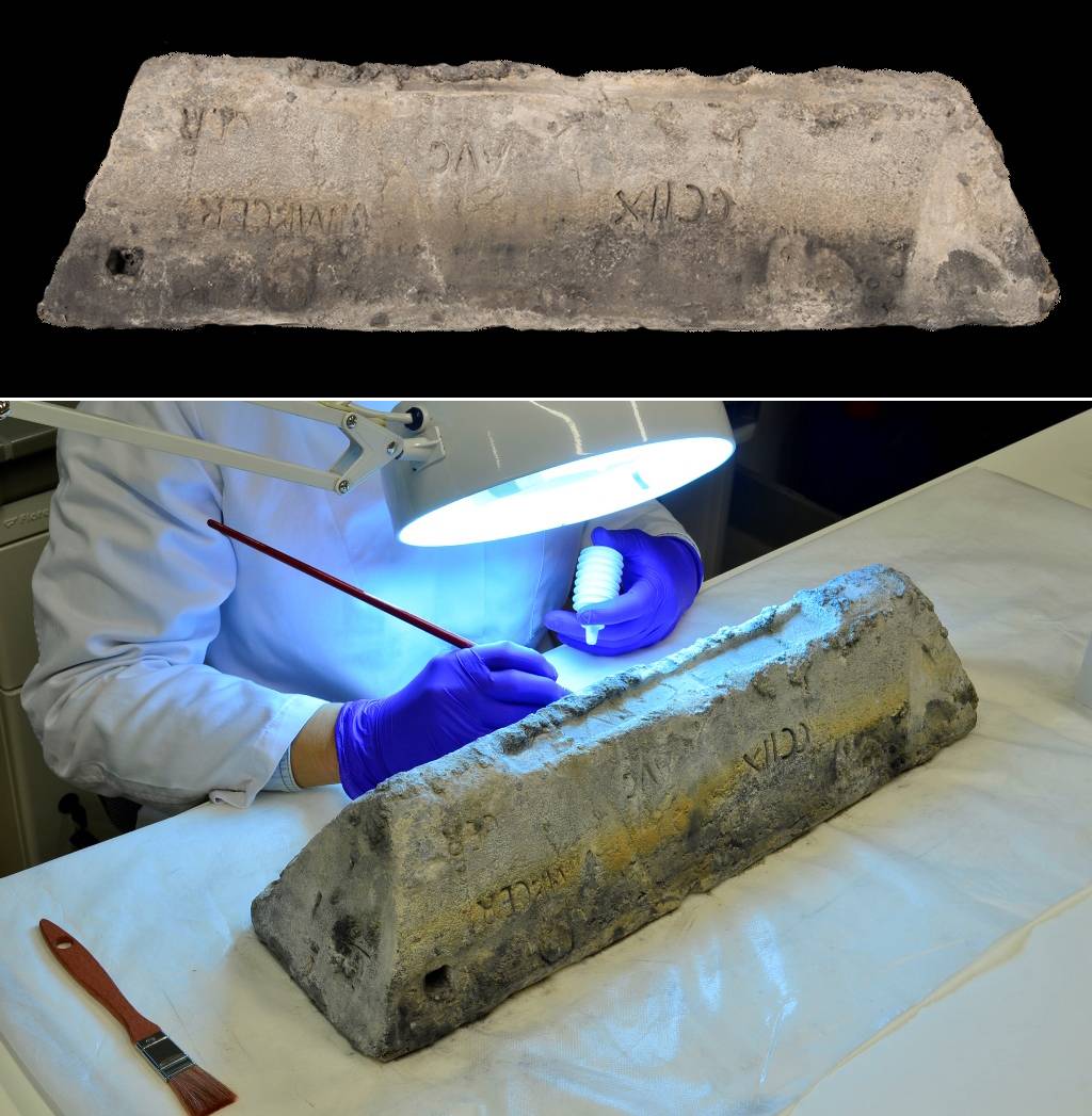 Un valioso lingote de un pecio romano en el Museo Arqueológico Nacional