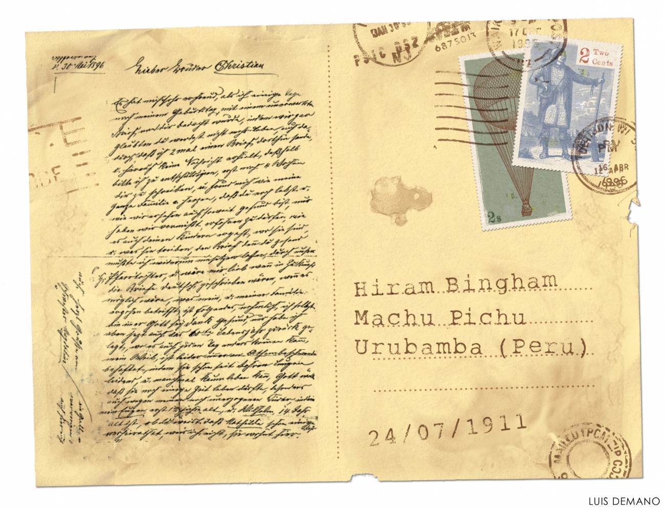 El 24 de julio de 1911, el arqueólogo norteamericano Hiram Bingham redescubre el Machu Pichu