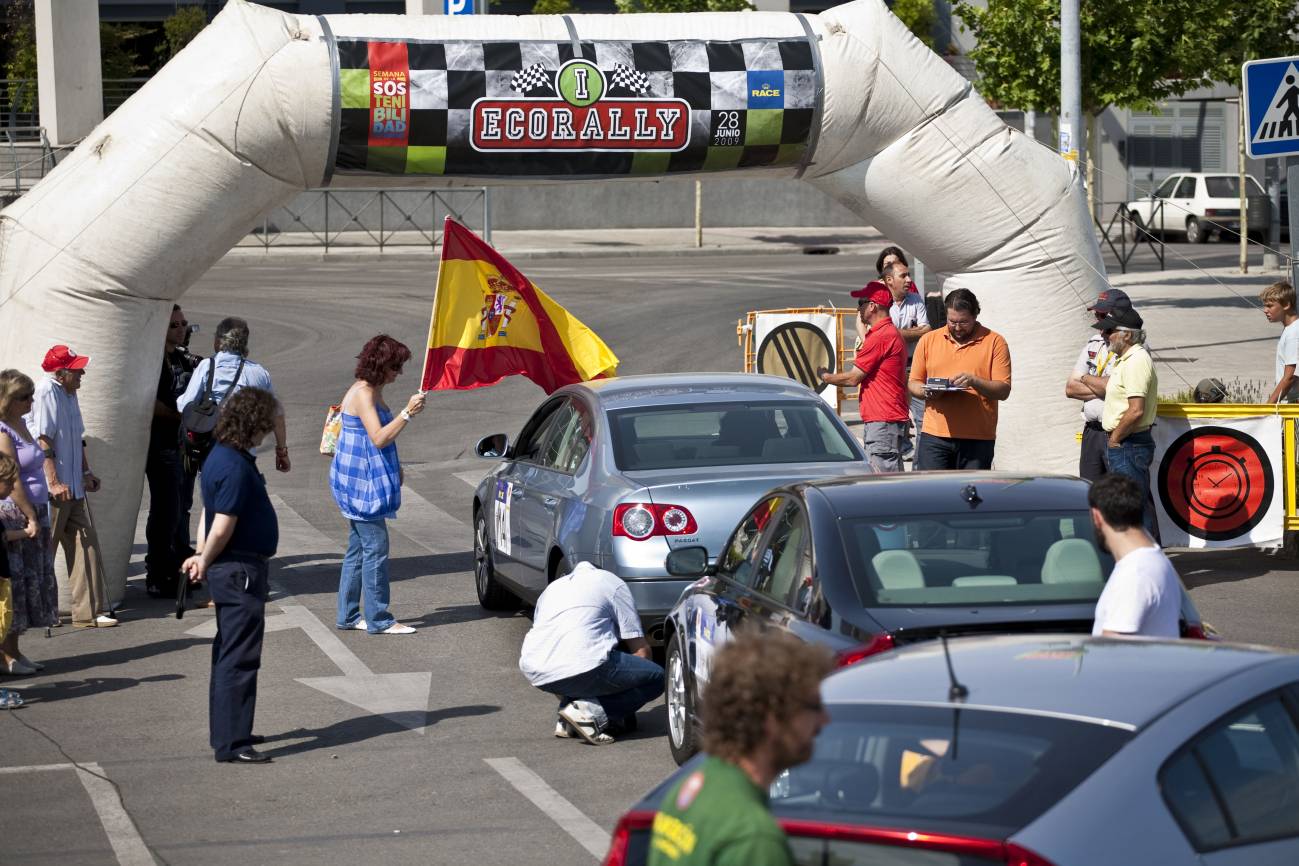 Celebran un rally ecológico en Rivas (Madrid)