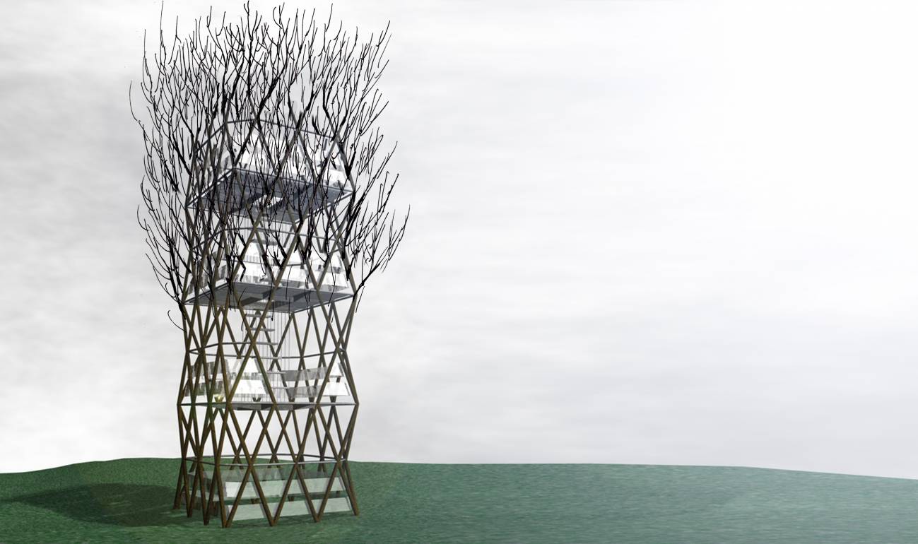 La torre, cuando termine el proceso de construcción.