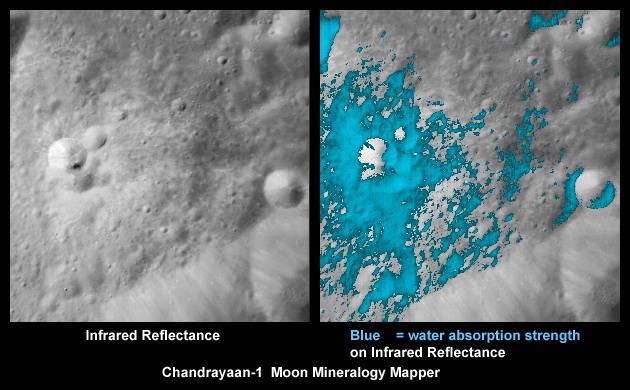 Descubren moléculas de agua en la Luna