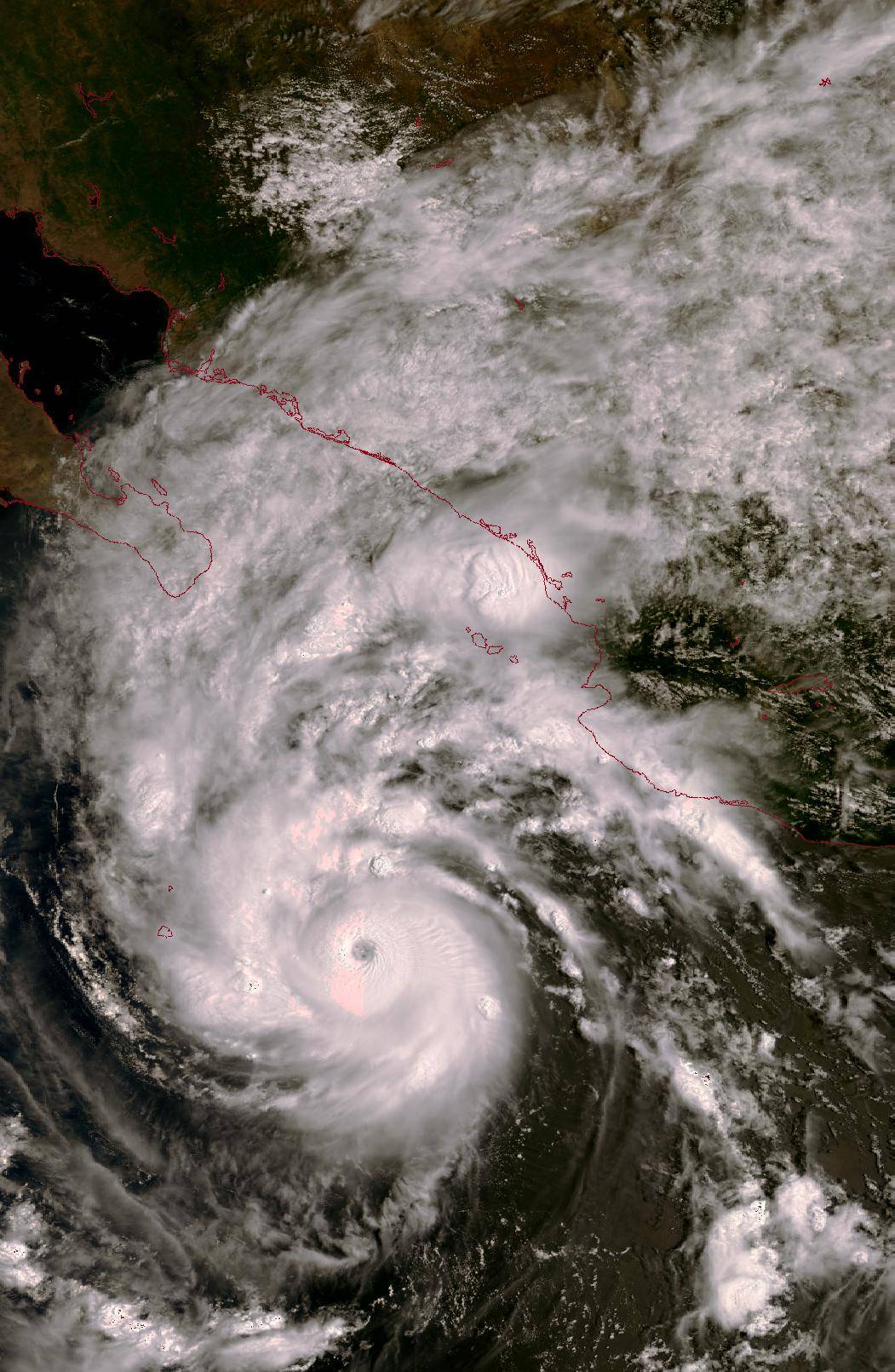 El satélite Envisat captura una imagen del huracán Jimena a su paso por México