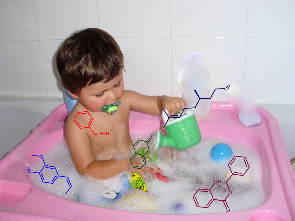 Las aguas de baño de los bebés contienen fragancias alergénicas