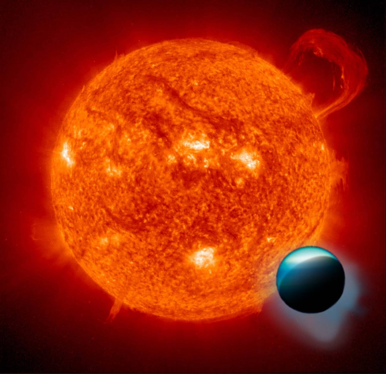 Los planetas extrasolares adelgazan por radiación