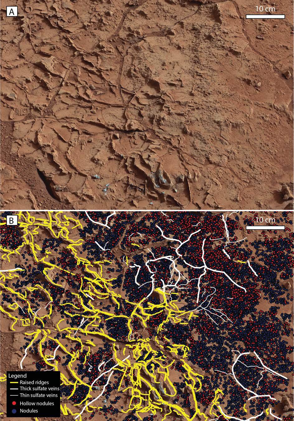   Mapa de rasgos diagenéticos
