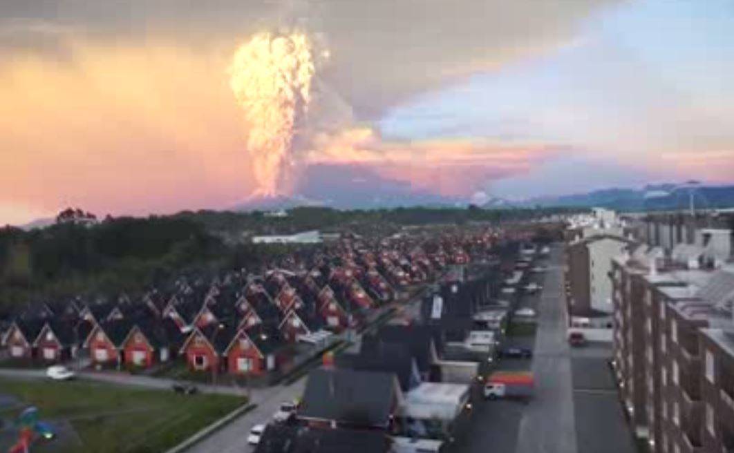 Imagen de la erupción
