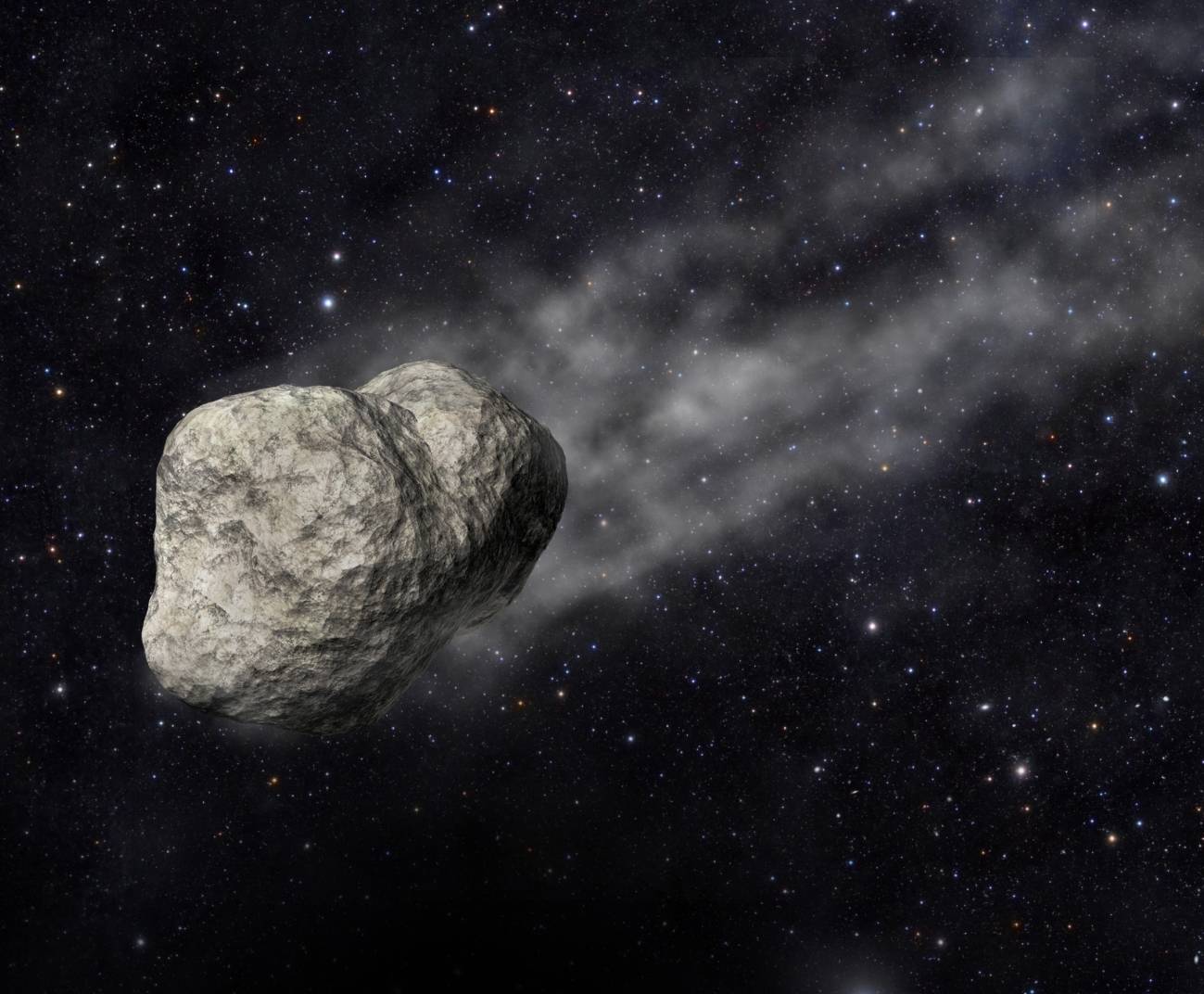 Dos posibles orígenes para la cola de un asteroide