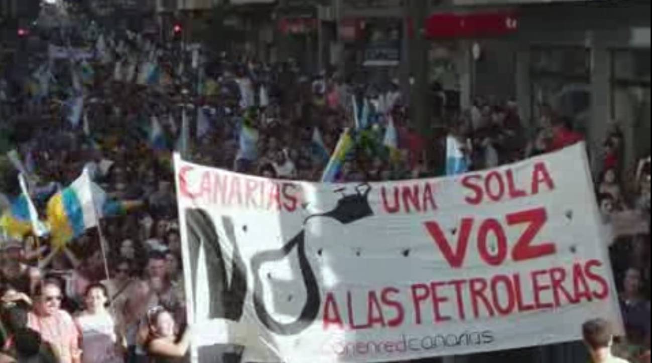 Manifestación contra las prospecciones.