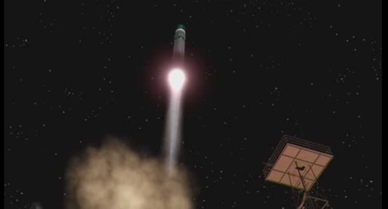 Recreación del lanzamiento.