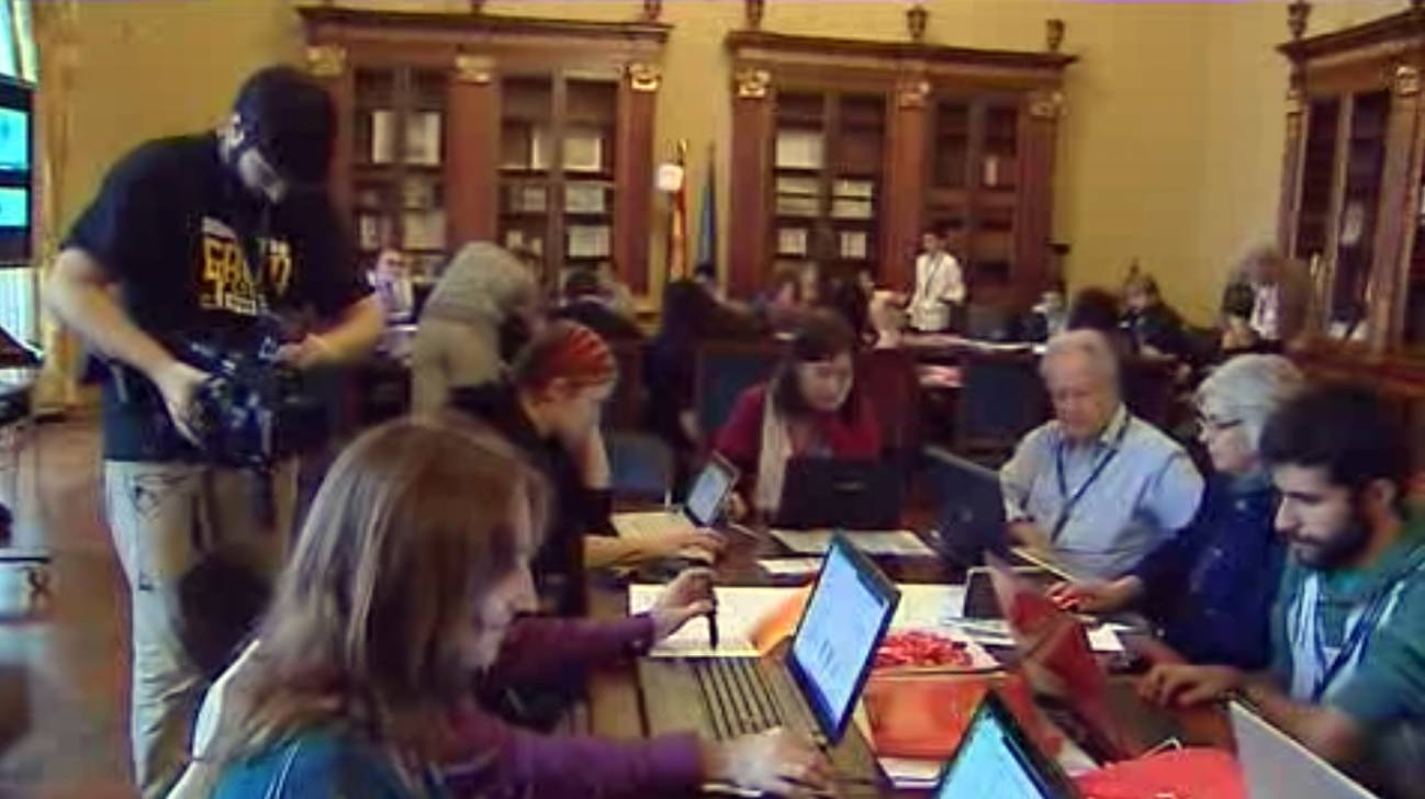 Editaton celebrada en la Biblioteca Nacional.