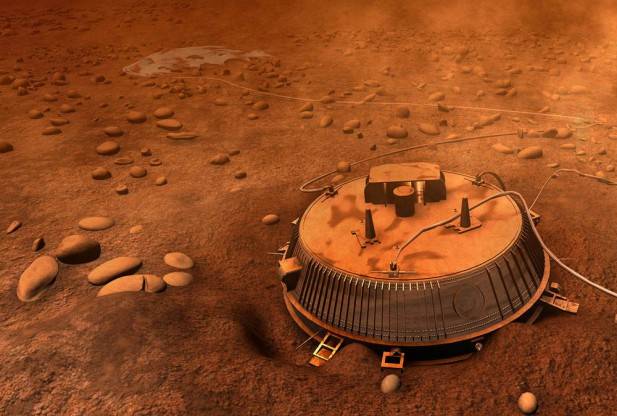 La ESA recrea el aterrizaje de la sonda Huygens en Titán 
