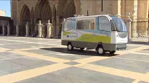 Vehículo eléctrico autónomo presentado en León. 