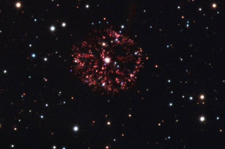 Recreación en 3D de la nova Persei 1901