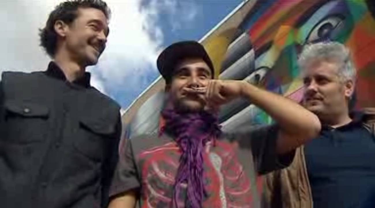 Mural del artista urbano Okuda