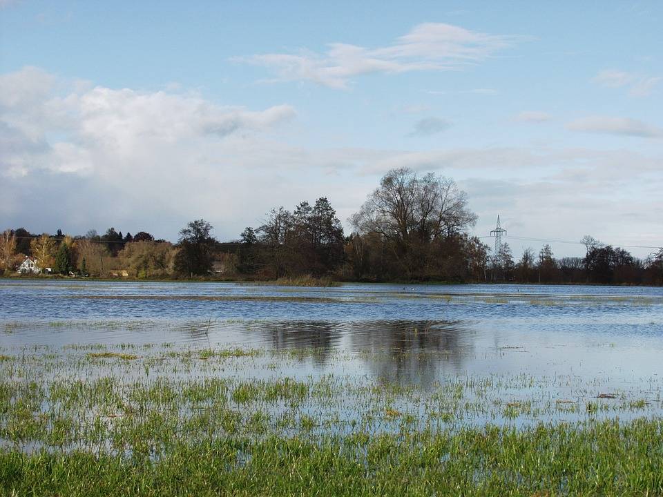 Paisaje fluvial inundado