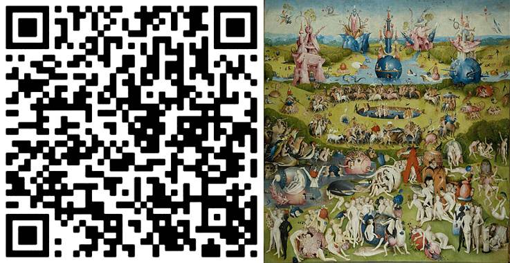 Código QR del trabajo sobre el Jardín de las Delicias