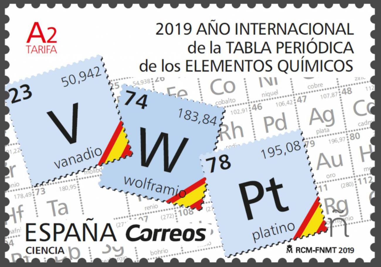 Correos emite un sello para conmemorar el legado español en la Tabla Periódica