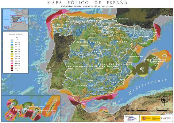 Crean el primer Atlas Eólico de España