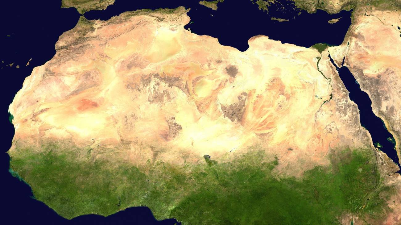 imagen satelital África desierto Sahara
