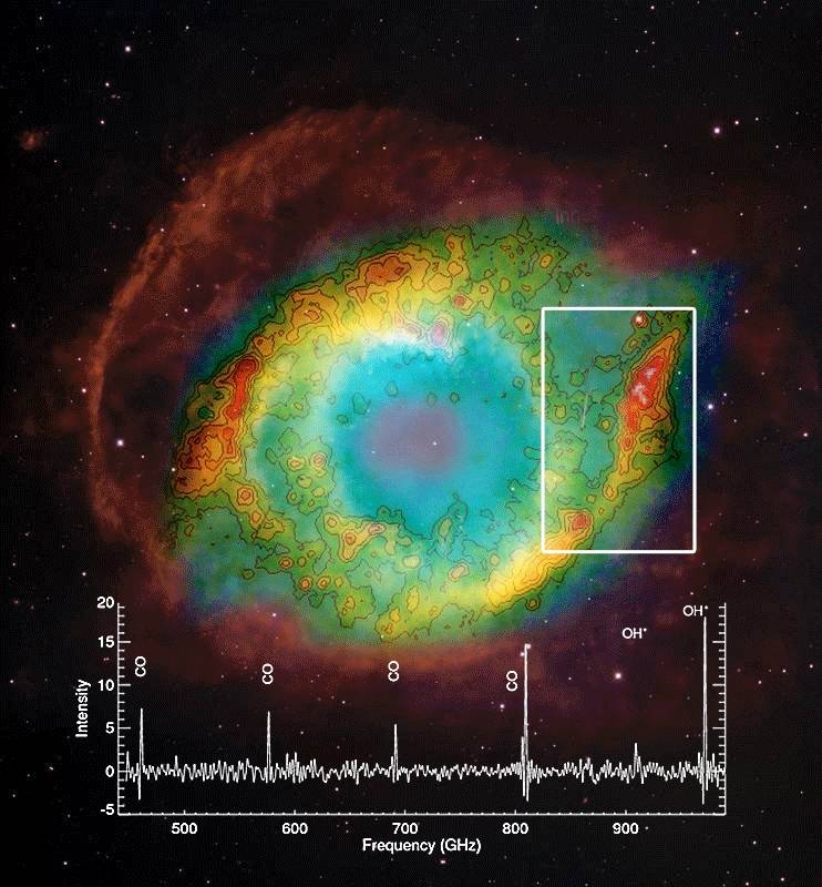Descubierta la presencia de la especie OH+ en torno a estrellas moribundas