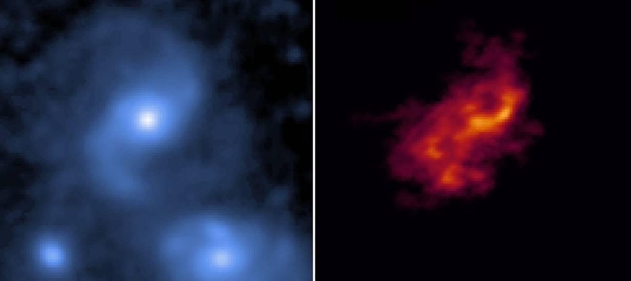 Descubren una barra estelar perfectamente formada en una galaxia primitiva 