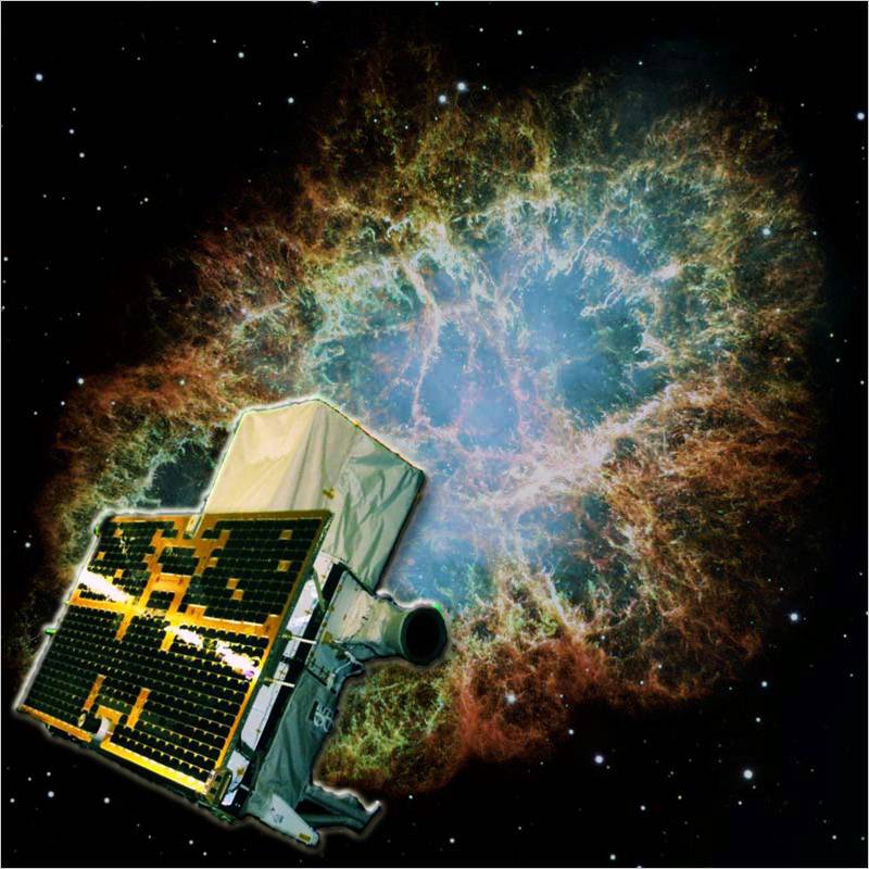 Detectan inesperados chorros de rayos gamma en la nebulosa del Cangrejo