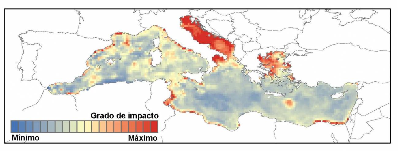 Estas son las áreas del Mediterráneo más afectadas por la actividad humana