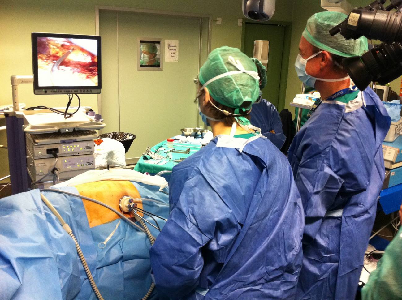 Extirpan por primera vez en Canarias un tumor renal con laparoscopia a través de una única incisión 