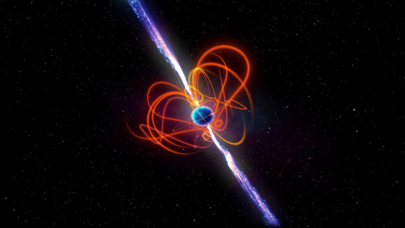 Impresión artística del magnetar de periodo ultralargo