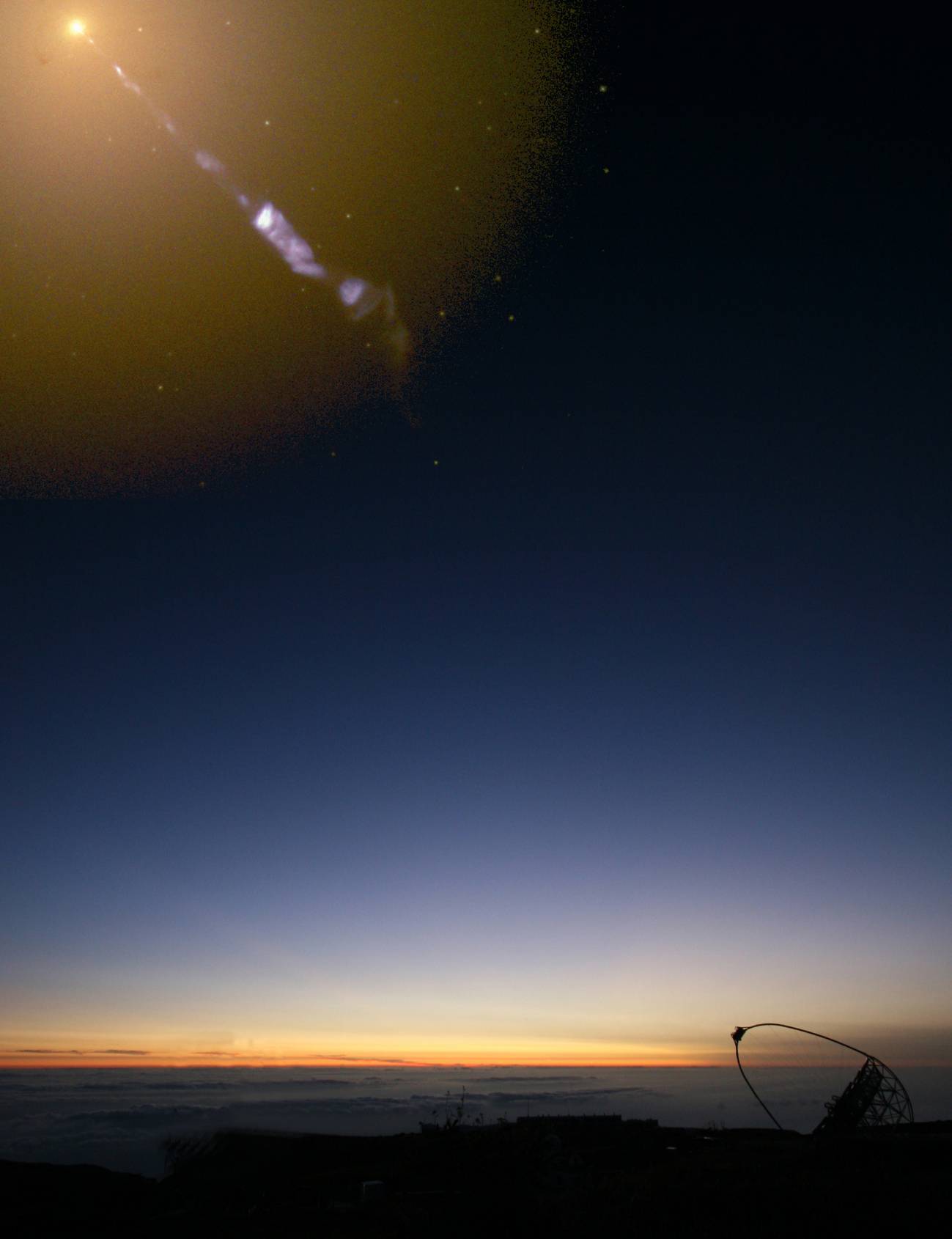 Hallan la localización exacta del acelerador de partículas en la radiogalaxia Messier 87