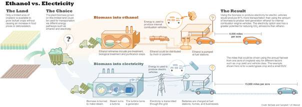 La biomasa puede ser mejor que el etanol para producir electricidad
